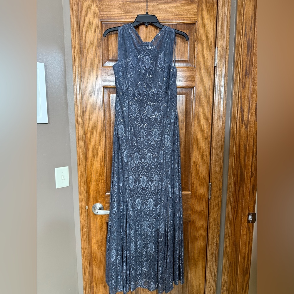 R&M Richards Mermaid Lace Gown